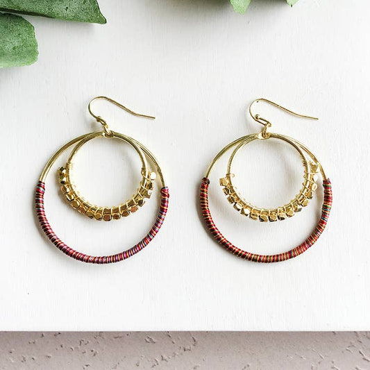 World Finds Raja Sunrise Hoop Earring