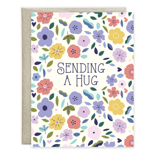 Gina B Designs Sweet Purple Flowers Greeting Card