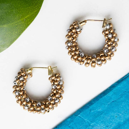 World Finds Earrings World Finds Shimmering Sea Hoop Earrings 99693790 World Finds Shimmering Sea Hoop Earrings