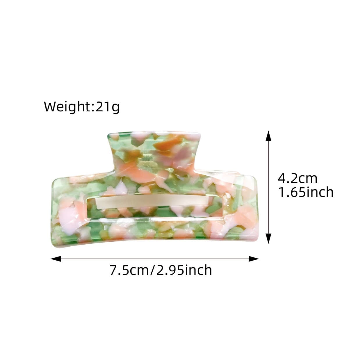 ACCITY Hair Clip Medium Classic Square Hair Claw - Multiple Colors Medium Classic Square Hair Claw - Multiple Colors