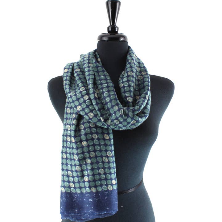 Pretty Persuasions Lightweight Gold Metallic Scarf- Multiple Colors