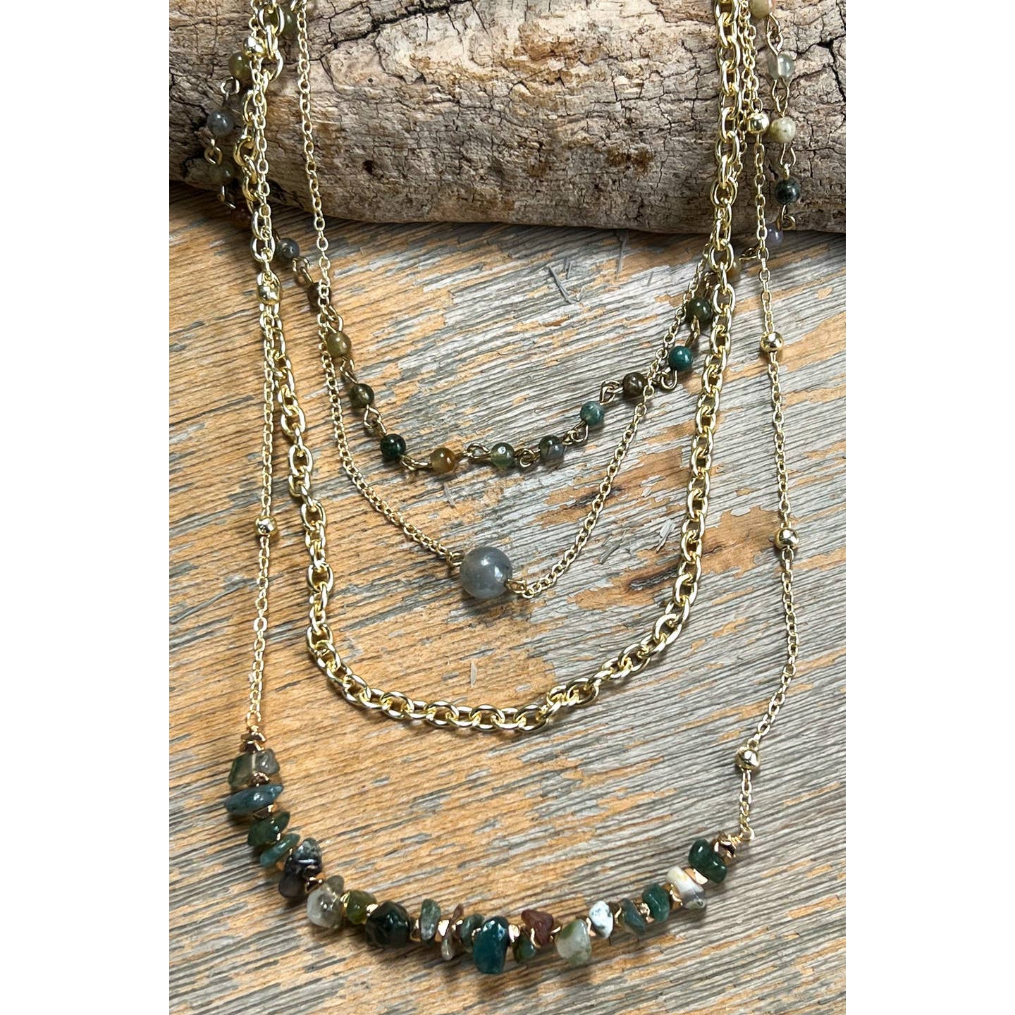 India Agate Palmer Necklace