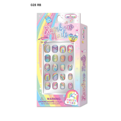 Rainbow Press-On Nails