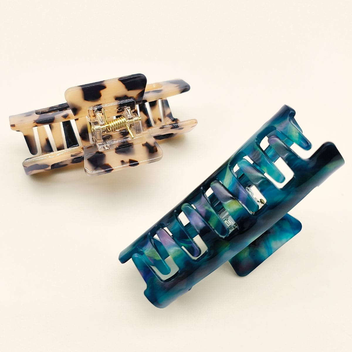 ACCITY Hair Clip Tortoise Shell Flat Hair Claw - Multiple Colors Tortoise Shell Flat Hair Claw - Multiple Colors
