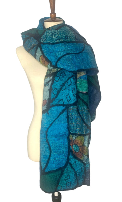 Pomegranate Moon Sari Patchwork Scarf - Multiple Colors