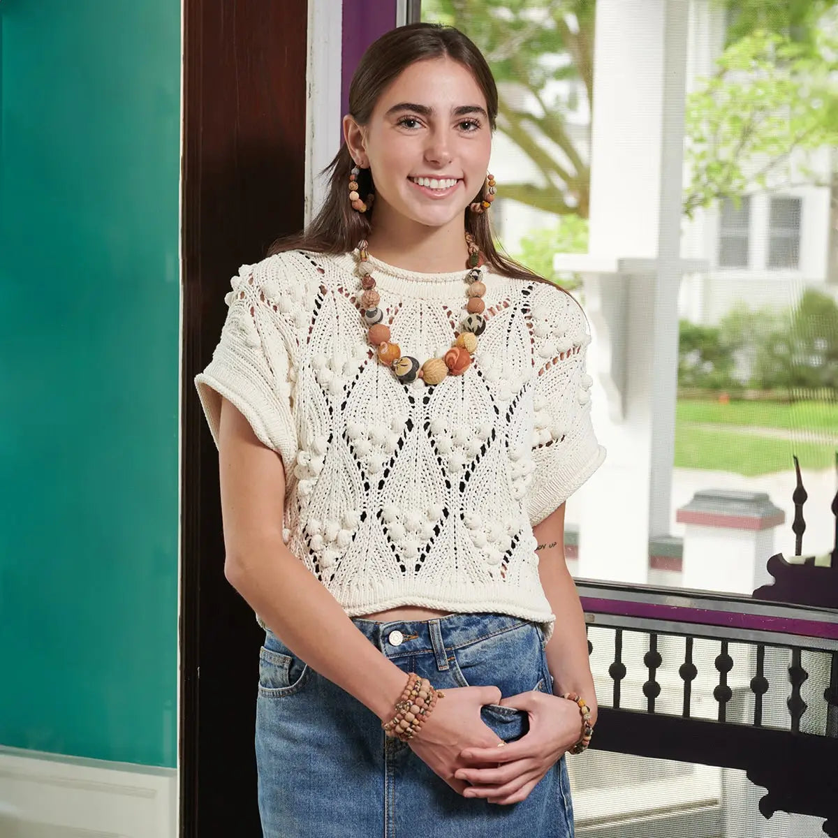 World Finds Necklaces World Finds Kantha Desertscape Necklace 20141022 World Finds Kantha Desertscape Necklace