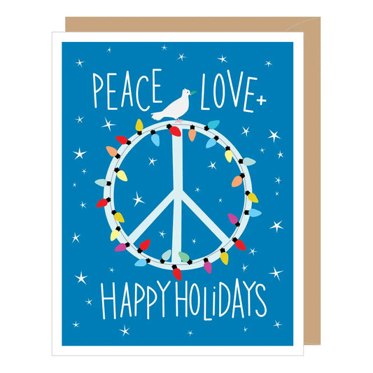 Peace Sign Holiday Greeting Card