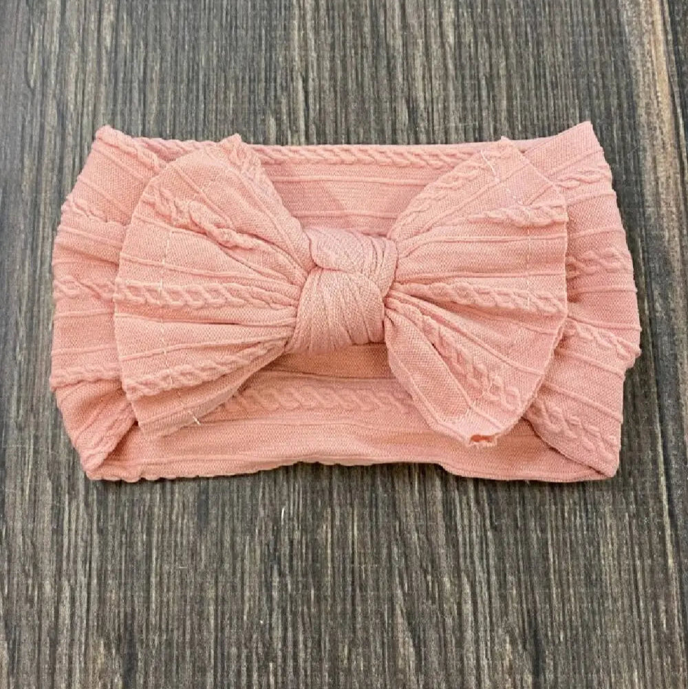 Cable Knit Bow Headband - Multiple Colors