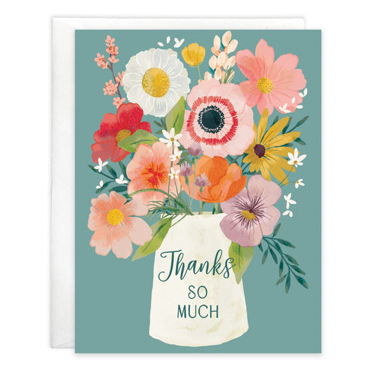 Gina B Designs Flower Vase Blank Note Card