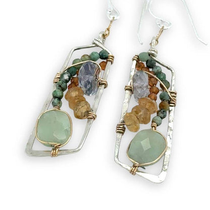 Art By Any Means Earrings Art By Any Means Gemstone Parallelogram Earrings 52870110 Art By Any Means Gemstone Parallelogram Earrings