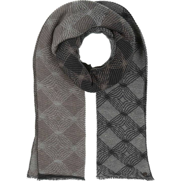Fraas Geo Metallic Plisse Scarf