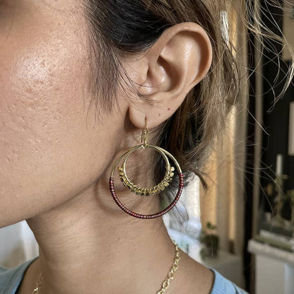World Finds Raja Sunrise Hoop Earring