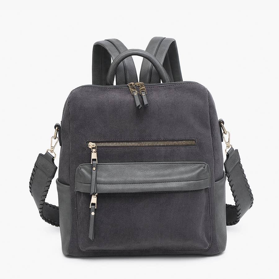 Jen & Co Amelia Corduroy Convertible Backpack - Multiple Colors