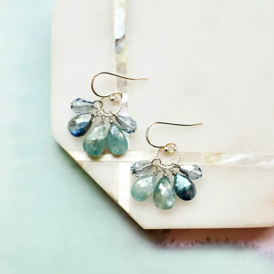 A.V. Max Semi Precious Cluster Earrings - Multiple Colors