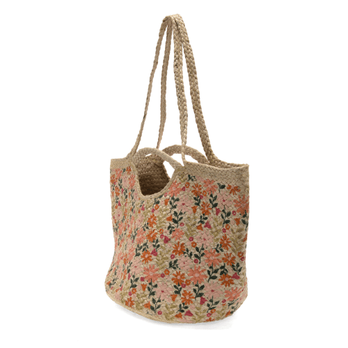 Joy Susan Bags Joy Susan Painted Daisies Anya Jute Tote 63742430 Joy Susan Painted Daisies Anya Jute Tote