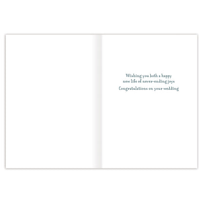 Two Birds in Heart Wedding Card