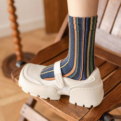 Bohemian Vertical Striped Socks - Multiple Colors