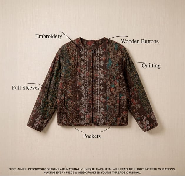 Young Threads Jackets Vintage Floral Quilted Tapestry Jacket Vintage Floral Quilted Tapestry Jacket