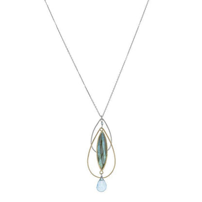 Laura J Designs Necklaces Laura J Designs Silver Labradorite Water Lily Pendant 24899294 Laura J Designs Silver Labradorite Water Lily Pendant