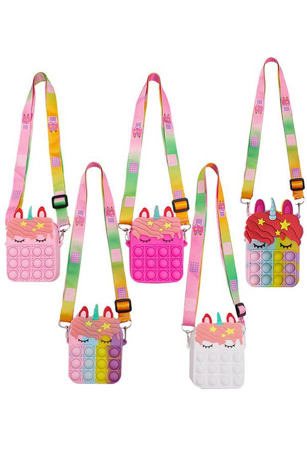 Multicolor Unicorn Pop-It Bag - Multiple Colors