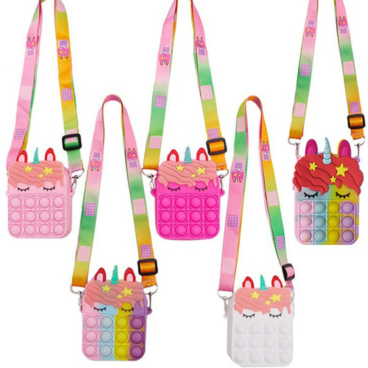 Multicolor Unicorn Pop-It Bag - Multiple Colors