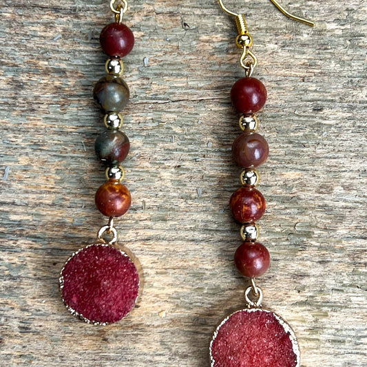 Mahogany Zambia Dangle Earring