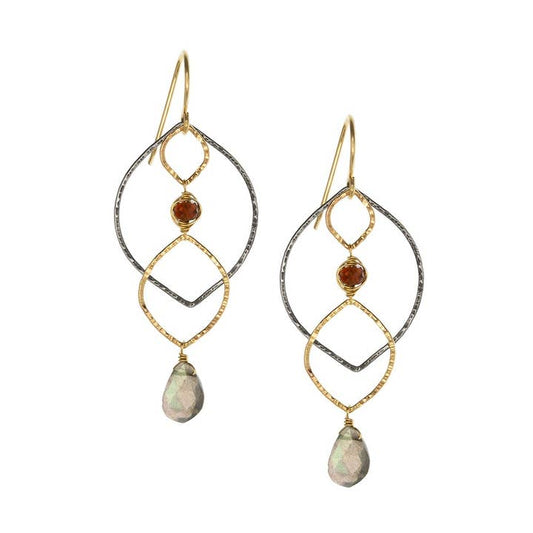 Laura J Designs Earrings Laura J Designs Layered Labradorite Earrings 79450078 Laura J Designs Layered Labradorite Earrings