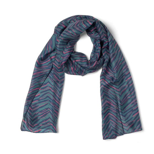 Quintessential Amazon Blue Silk Scarf