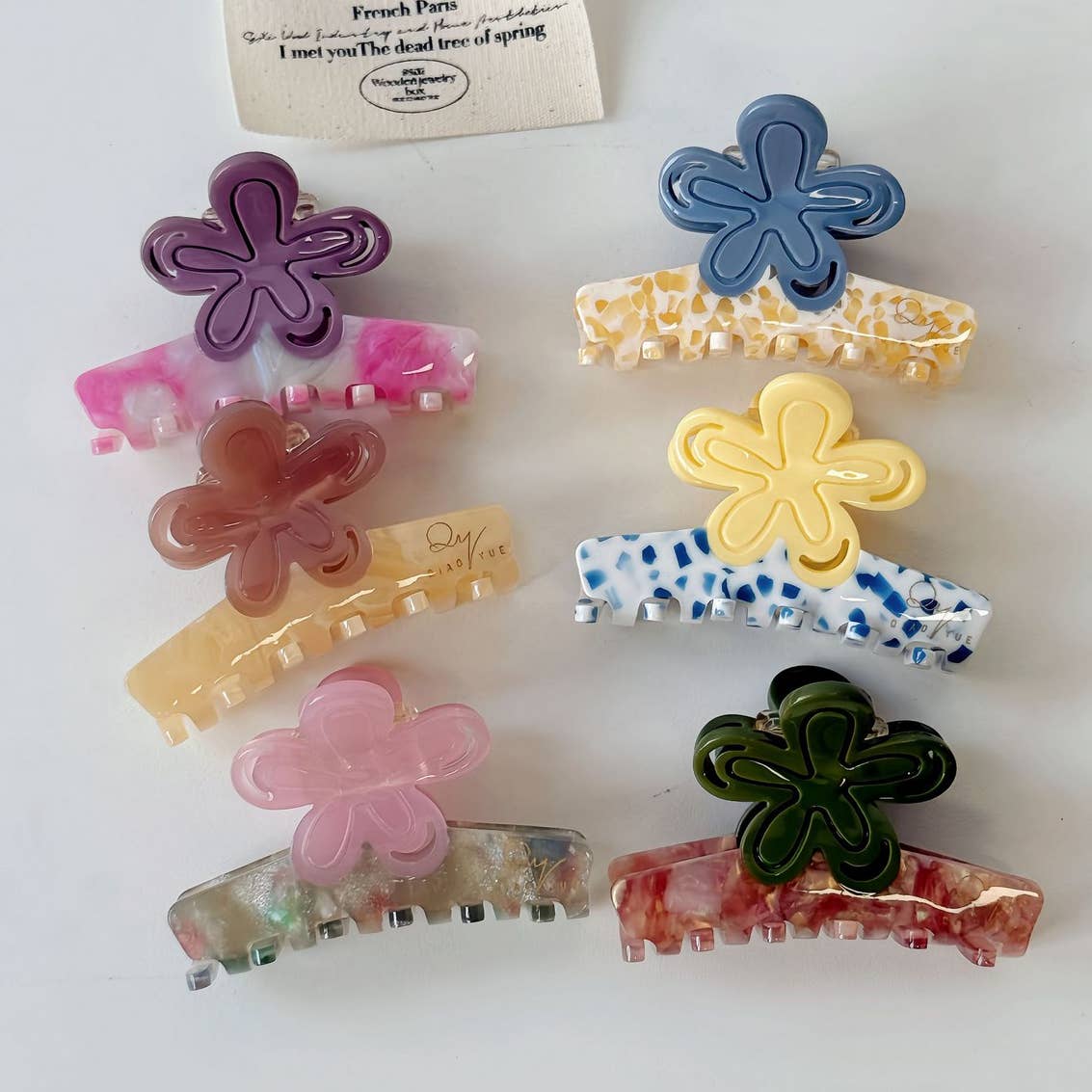 ACCITY Hair Clip Mini Flower Hair Claw - Multiple Colors Mini Flower Hair Claw - Multiple Colors