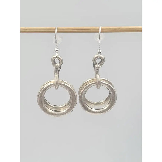 Volare Earrings Volare Triple Loop Drop Earring - Multiple Metals #5BR83X Volare Triple Loop Drop Earring - Multiple Metals #5BR83X