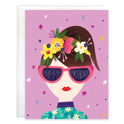 Gina B Designs Cards Sunglasses Girl Birthday Card 75663582 Sunglasses Girl Birthday Card