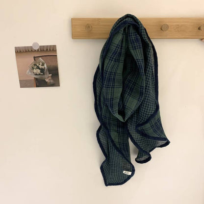 Lightweight Checkered Autumn Scarf - Multiple Colors