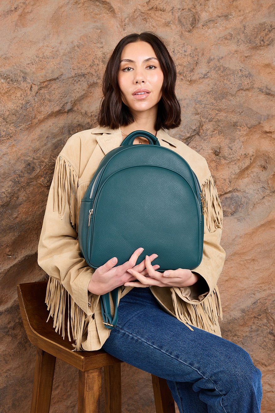 Jen & Co Simone Round Vegan Leather Backpack - Multiple Colros