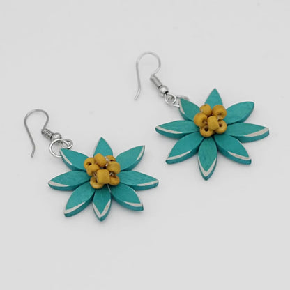 Sylca Amaya Flower Dangle Earrings - Multiple Colors