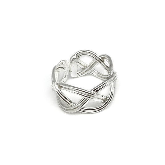 Anju Jewelry Silver Loose Braided Wires Ring