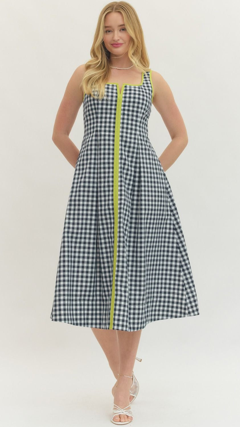 Gingham Zip Dress