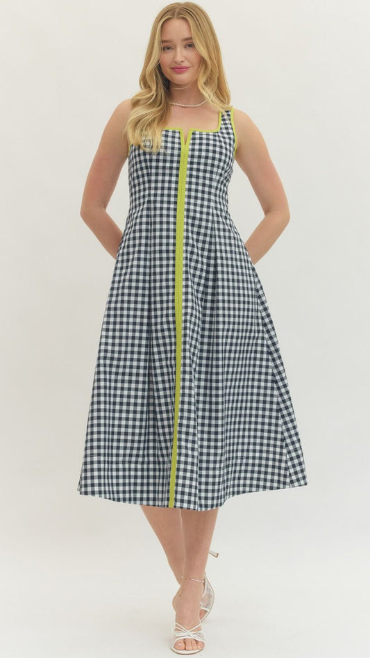 Gingham Zip Dress