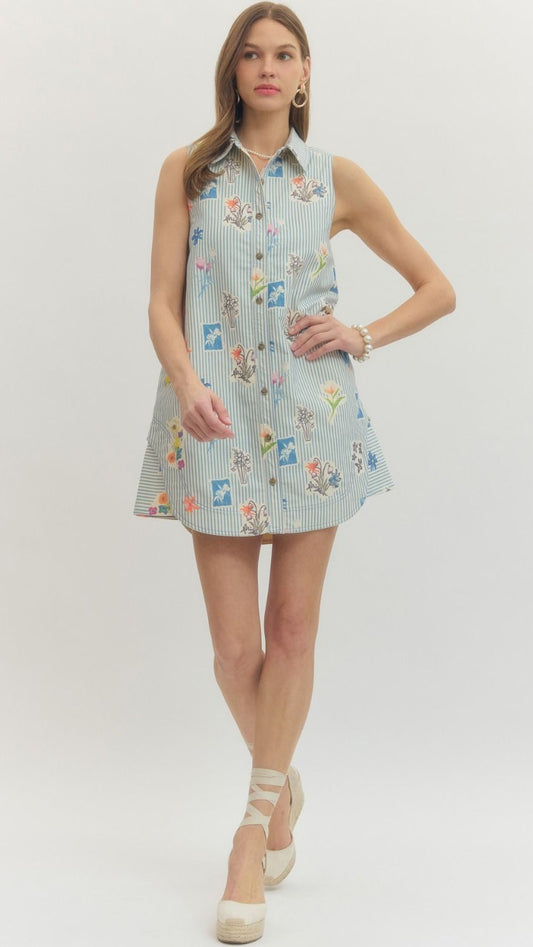 Striped Summer Shirt Dress