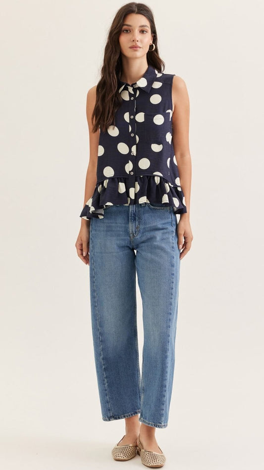 Entro Tanks Polka Dot Tank Top Polka Dot Tank Top