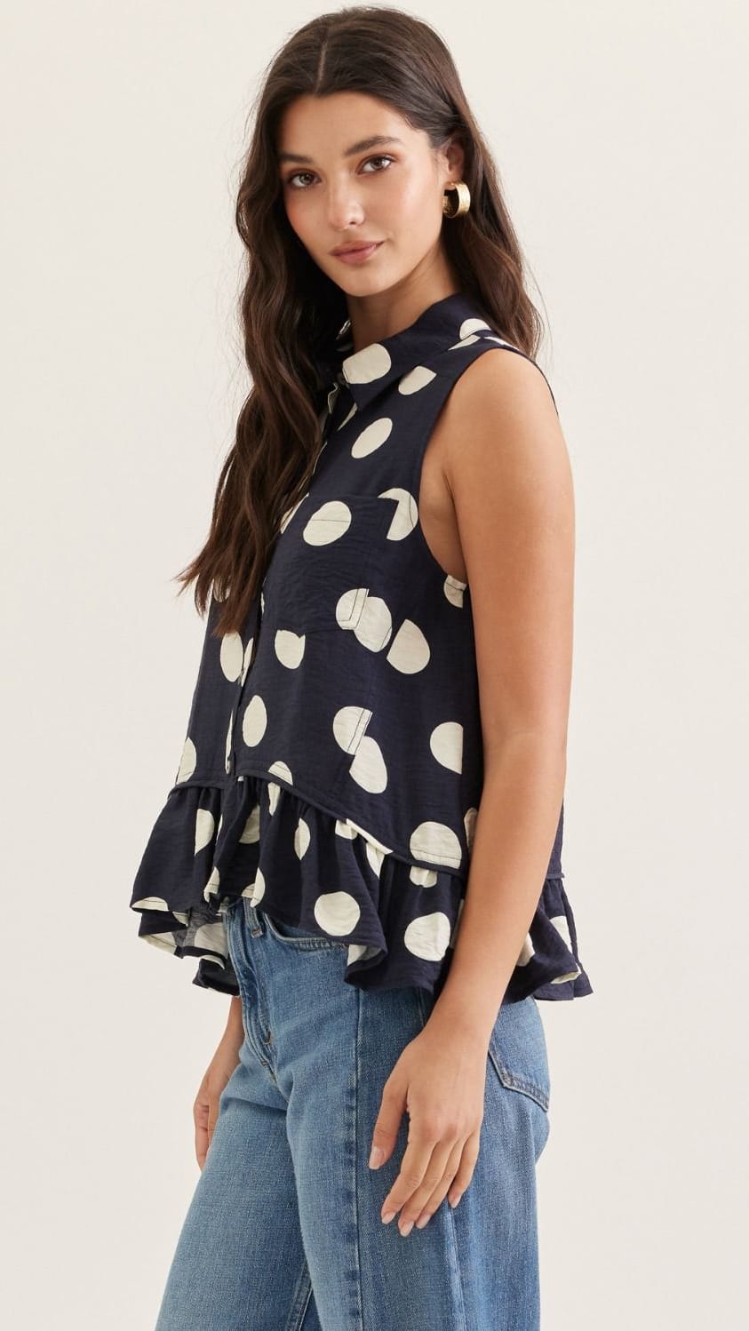 Entro Tanks Polka Dot Tank Top Polka Dot Tank Top