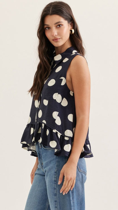 Entro Tanks Polka Dot Tank Top Polka Dot Tank Top