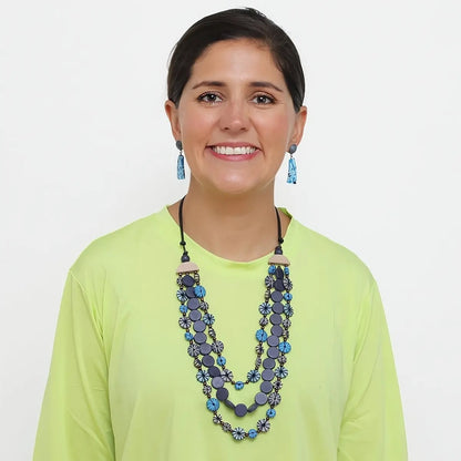 Sylca Ocean Breeze Triple Strand Necklace
