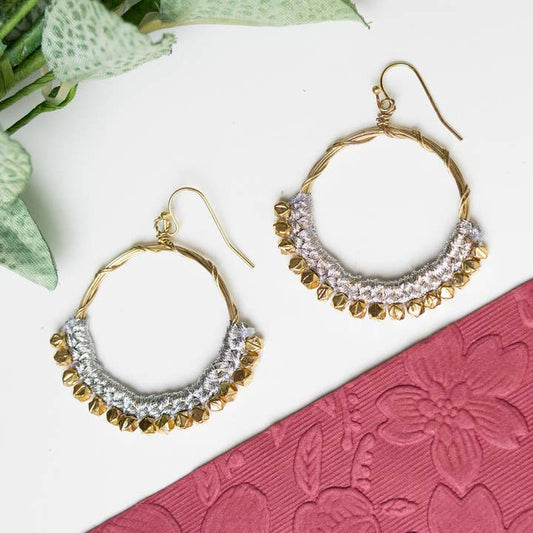 World Finds Entwined Crochet Hoop Earring
