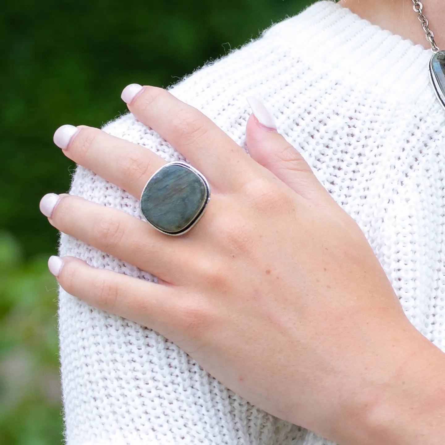Anju Jewelry Rings Anju Jewelry Labradorite Stone Ring Anju Jewelry Labradorite Stone Ring
