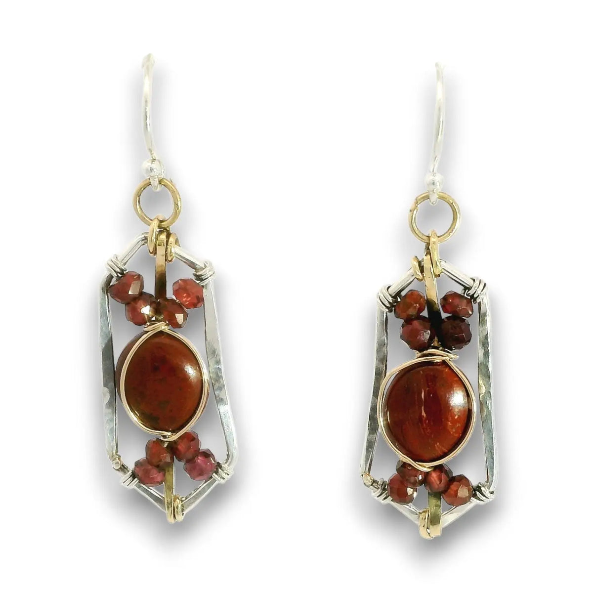 Art By Any Means Earrings Art By Any Means Oxide Garnet Drop Earrings Art By Any Means Oxide Garnet Drop Earrings