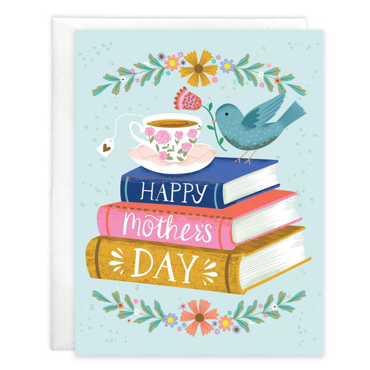 Gina B Designs Books & Bird Mother's Day Card