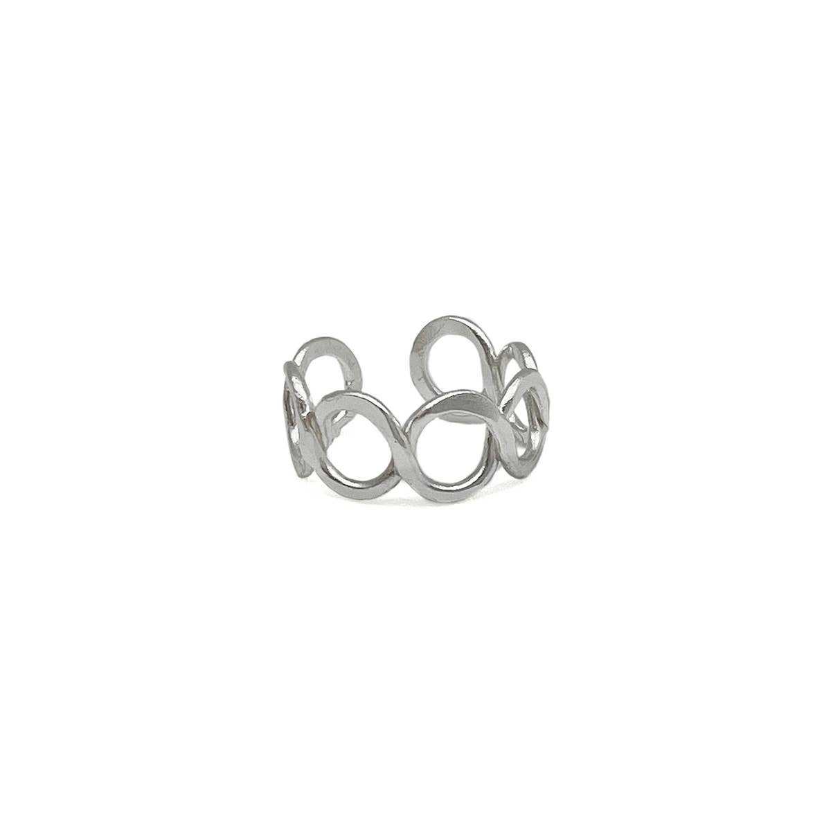 Anju Jewelry Silver Open Circle Ring