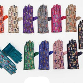 Dog Print Touch Screen Glove - Multiple Colors