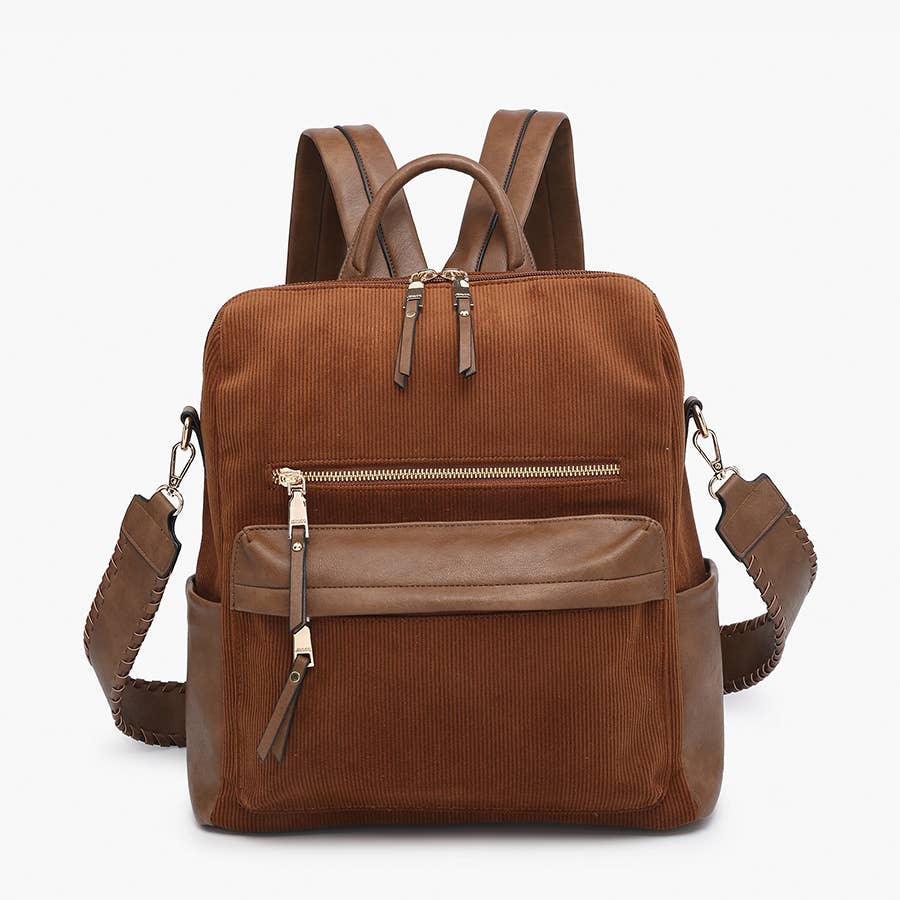 Jen & Co Amelia Corduroy Convertible Backpack - Multiple Colors