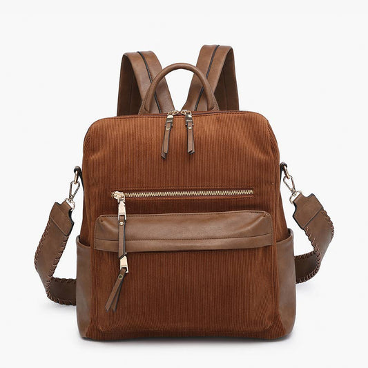 Jen & Co Amelia Corduroy Convertible Backpack - Multiple Colors